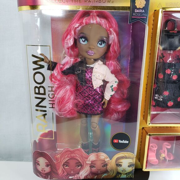 MGA Entertainment Rainbow High Series 3 Daria Roselyn Pink Hair Fashion Doll - Picture 3 of 16